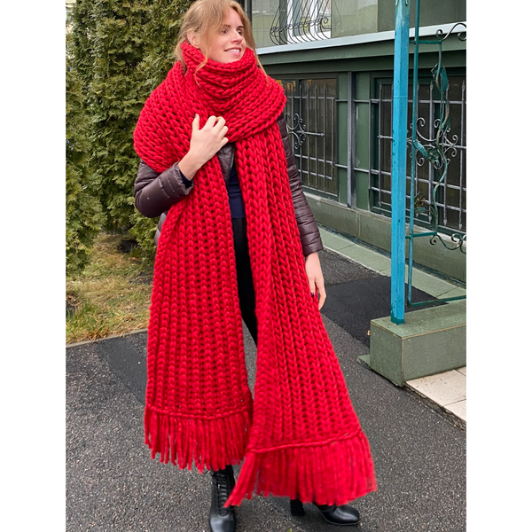 Extra long oversized scarf - Knitting Kit