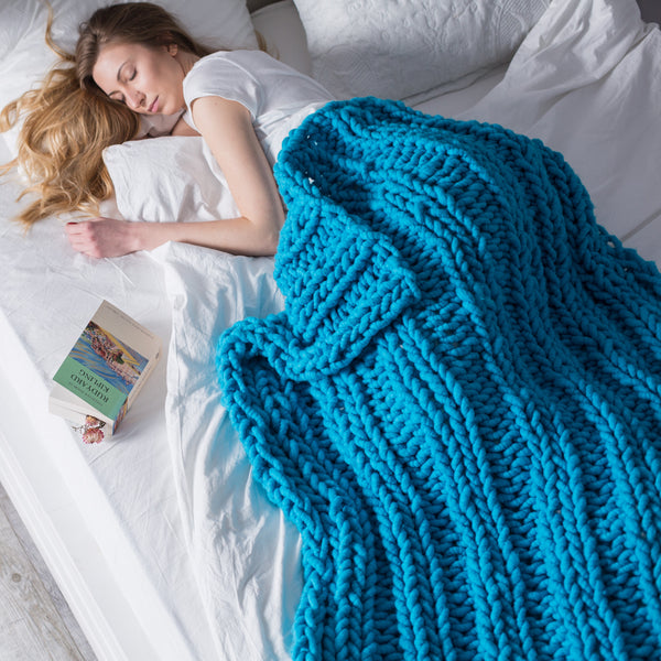 Large knit blanket