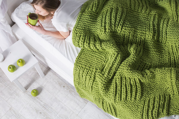 Oversized merino wool blanket