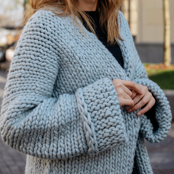 Oversized chunky knit cardigan