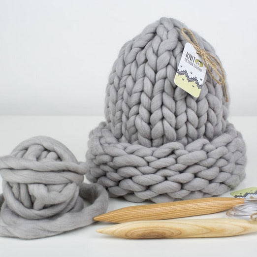 Chunky wool beanie - Knitting Kit