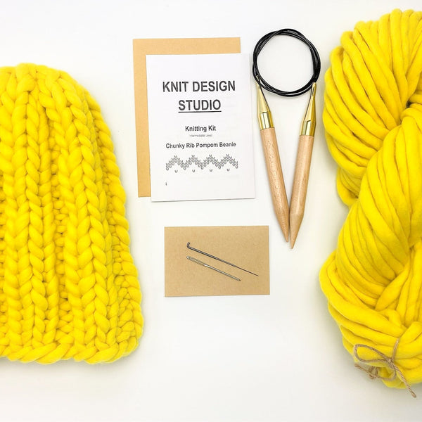 Rib knit beanie - Knitting Kit