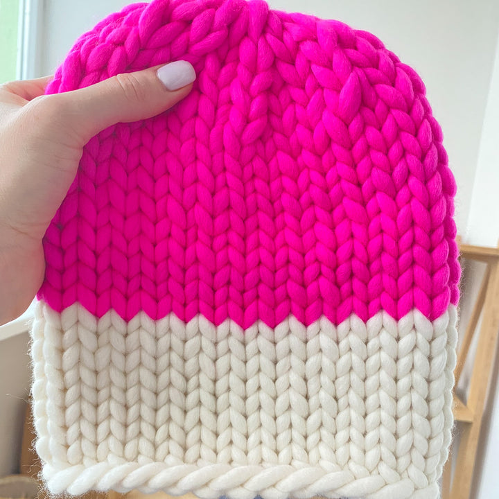 hot pink beanie