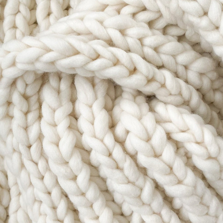 White knit scarf