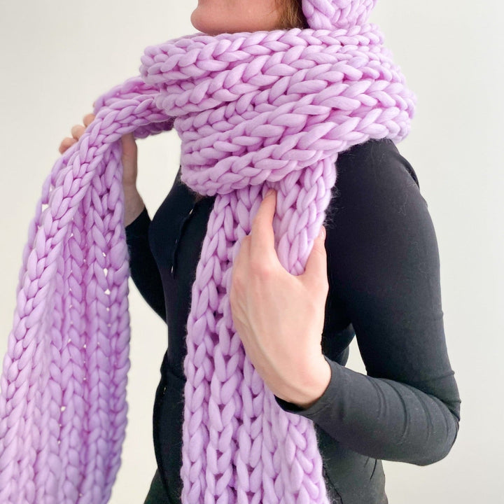 Lavender chunky scarf