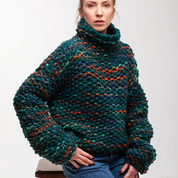 Oversized chunky knit sweater - Knitting Kit