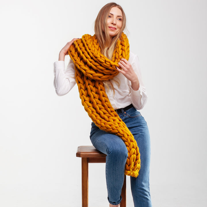 chunky knit scarf