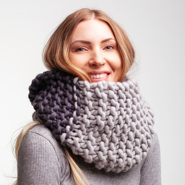 Chunky knit infinity scarf