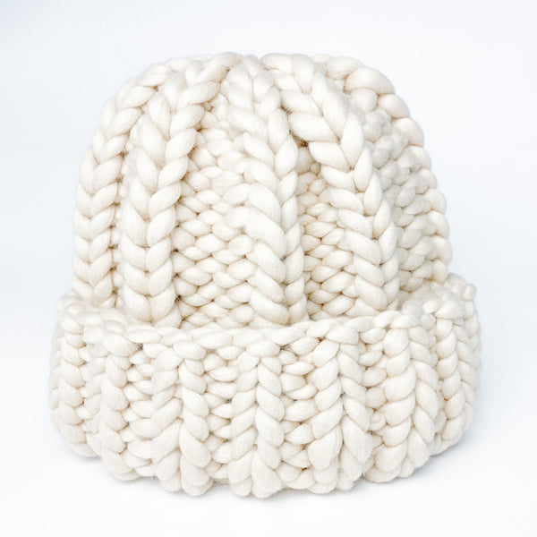 Chunky ribbed beanie hat - Knitting Kit