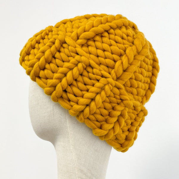 Chunky ribbed beanie hat