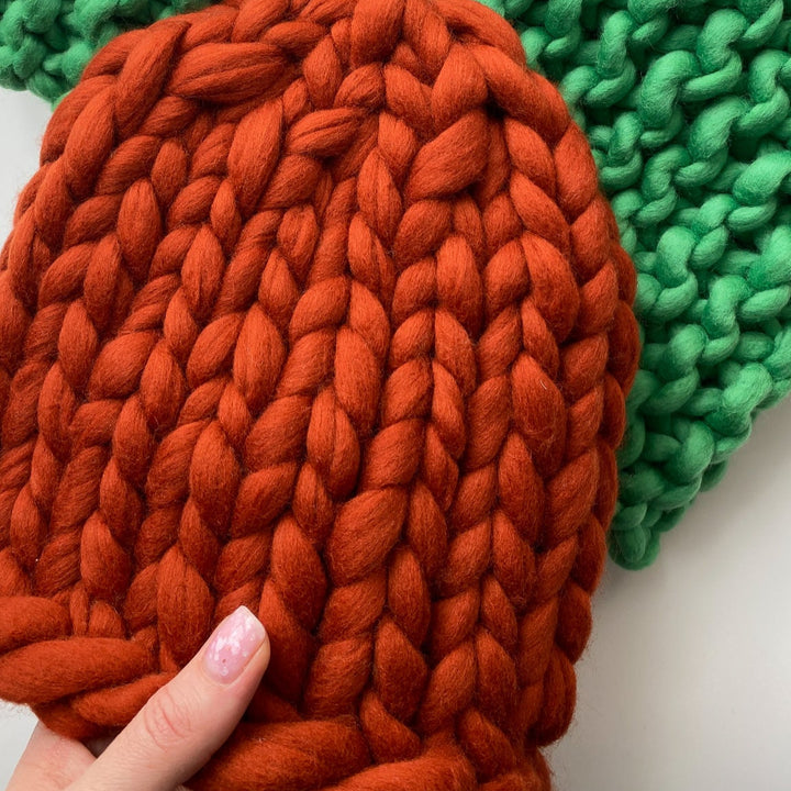 Rust super chunky beanie