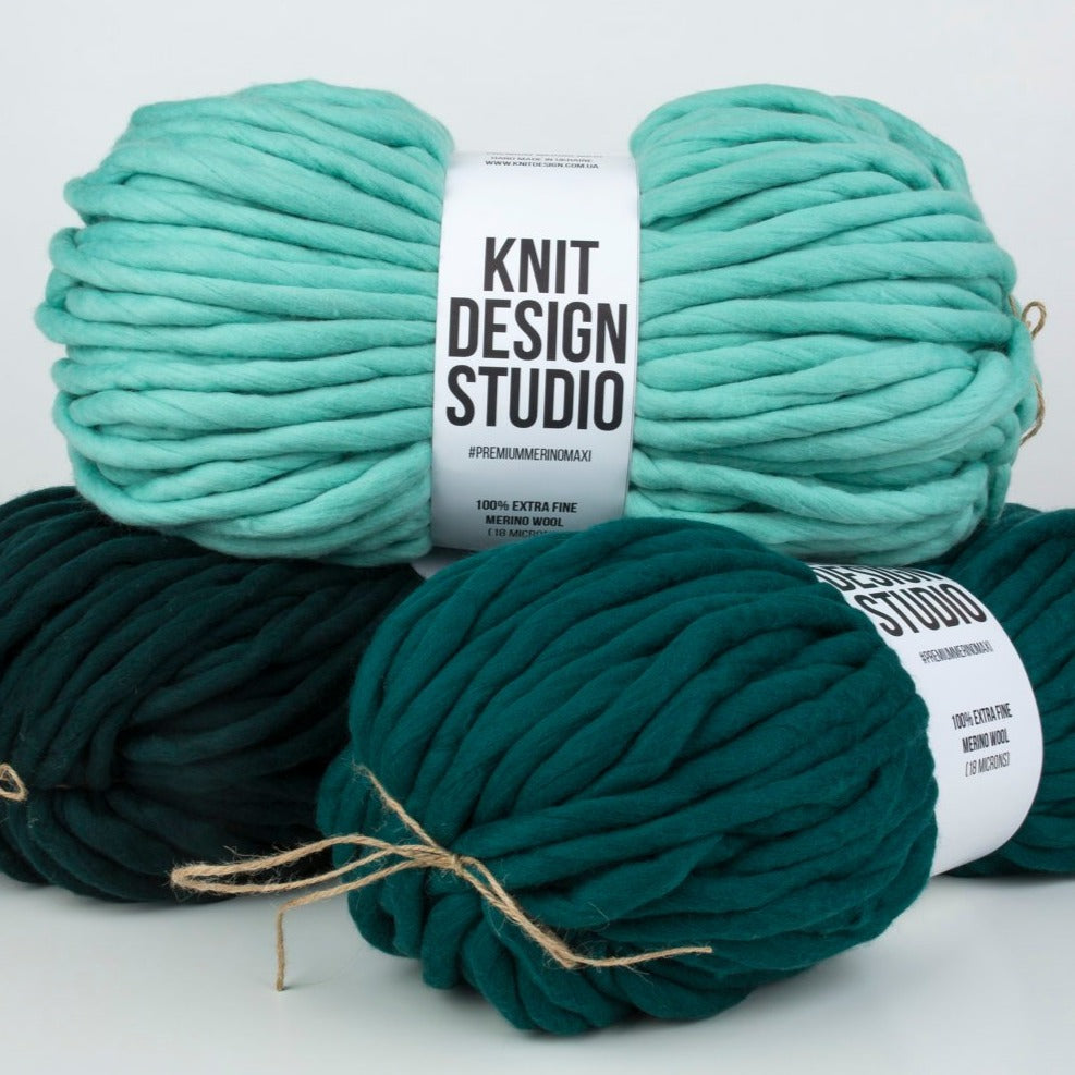 3 Pack Jumbo chunky yarn MERINO MAXI - 3 kg / 6,6 lb. – Knit Design Studio