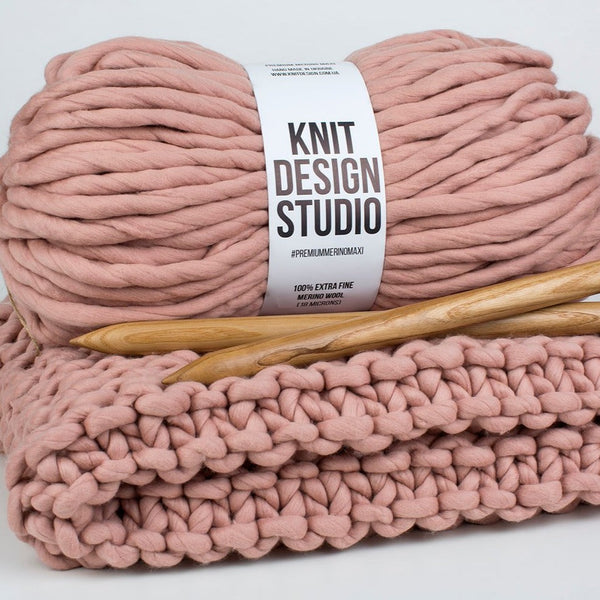 Chunky knitted blanket - Knitting Kit