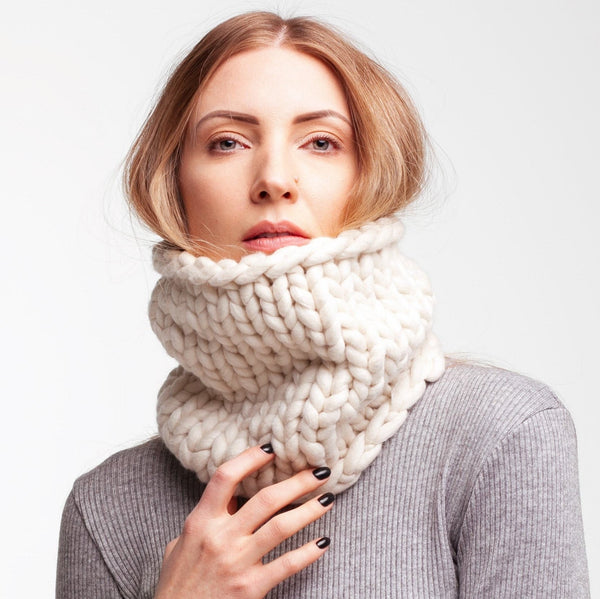 Wool neck warmer women