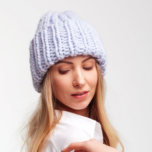 Rib knit beanie