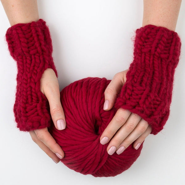 Women's fingerless mittens