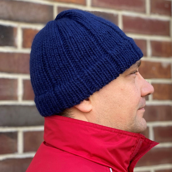 Fisherman wool beanie hat for men