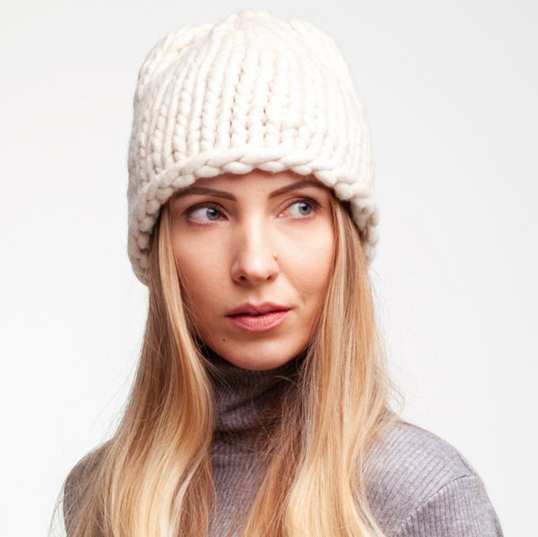 Chunky knit beanie