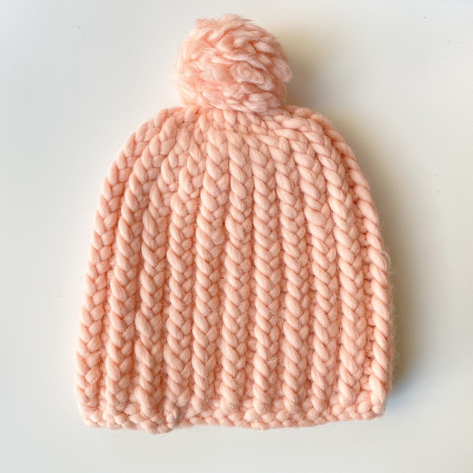 Twisted Rib Beanie Knitting Pattern – Super Chunky Yarn, Easy Pompom ...