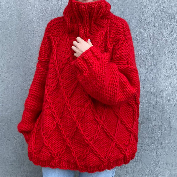 Oversized chunky knitted sweater