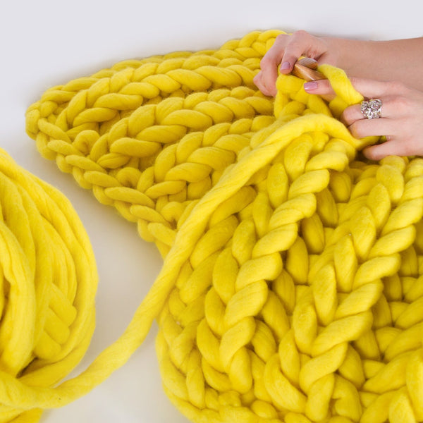 Chunky knit blanket - Knitting Kit