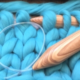 40mm (US 80) Giant handmade circular knitting needles – Miniature 3