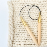 15mm (US 19) KNITPRO Basix wooden fixed circular knitting needles – Miniature 9
