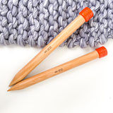 25 mm (US 50) KNITPRO Jumbo straight single pointed knitting needles 30 cm – Miniature 8