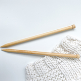 12mm (US 17) KNITPRO Basix wooden straight single pointed knitting needles 30 cm – Miniature 5