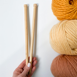 12mm (US 17) KNITPRO Basix wooden straight single pointed knitting needles 30 cm – Miniature 2