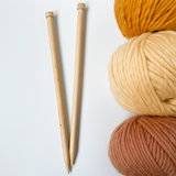 12mm (US 17) KNITPRO Basix wooden straight single pointed knitting needles 30 cm – Miniature 6