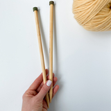 10.00mm (US 15) KNITPRO Bamboo straight single pointed knitting needles 30 cm – Miniature 4