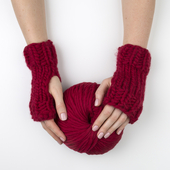 Knit beanie and arm warmers set – Miniature 3