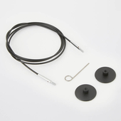 KNITPRO Single black cable 40cm (16") – Miniature 2