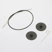 KNITPRO Single black cable 40cm (16") – Miniature 1