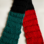 Color block chunky knit scarf – Miniature 3
