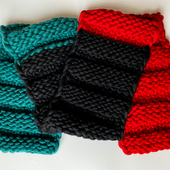 Color block chunky knit scarf – Miniature 2
