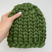Super chunky knit beanie - Knitting kit – Miniature 4