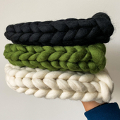 Chunky Knit Beanie and Scarf Set – Miniature 8