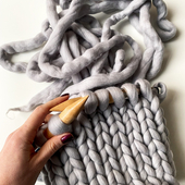 Super chunky knit beanie - Knitting kit – Miniature 8