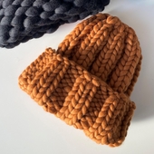 Chunky ribbed beanie hat – Miniature 1