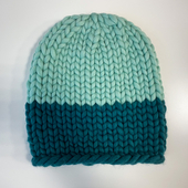 Color block knit beanie hat – Miniature 7