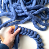 Super chunky knit beanie - Knitting kit – Miniature 9