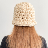 Chunky Knit Wool Bucket Hat – Miniature 3