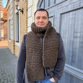 Chunky knitted scarf for men – Miniature 2