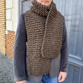 Chunky knitted scarf for men – Miniature 3