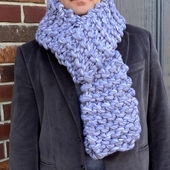 Men's super chunky knitted scarf – Miniature 4