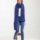 Chunky knit beanie and scarf set – Miniature 11