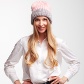 Two-colored chunky knit double brim beanie - SAMPLE SALE 70% – Miniature 4