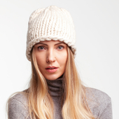 Knitted wool hat - Knitting Kit – Miniature 2